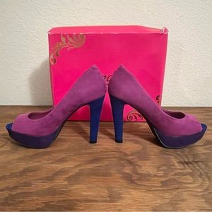 NWOT Candies Purple & Fuchsia Platform High Heels